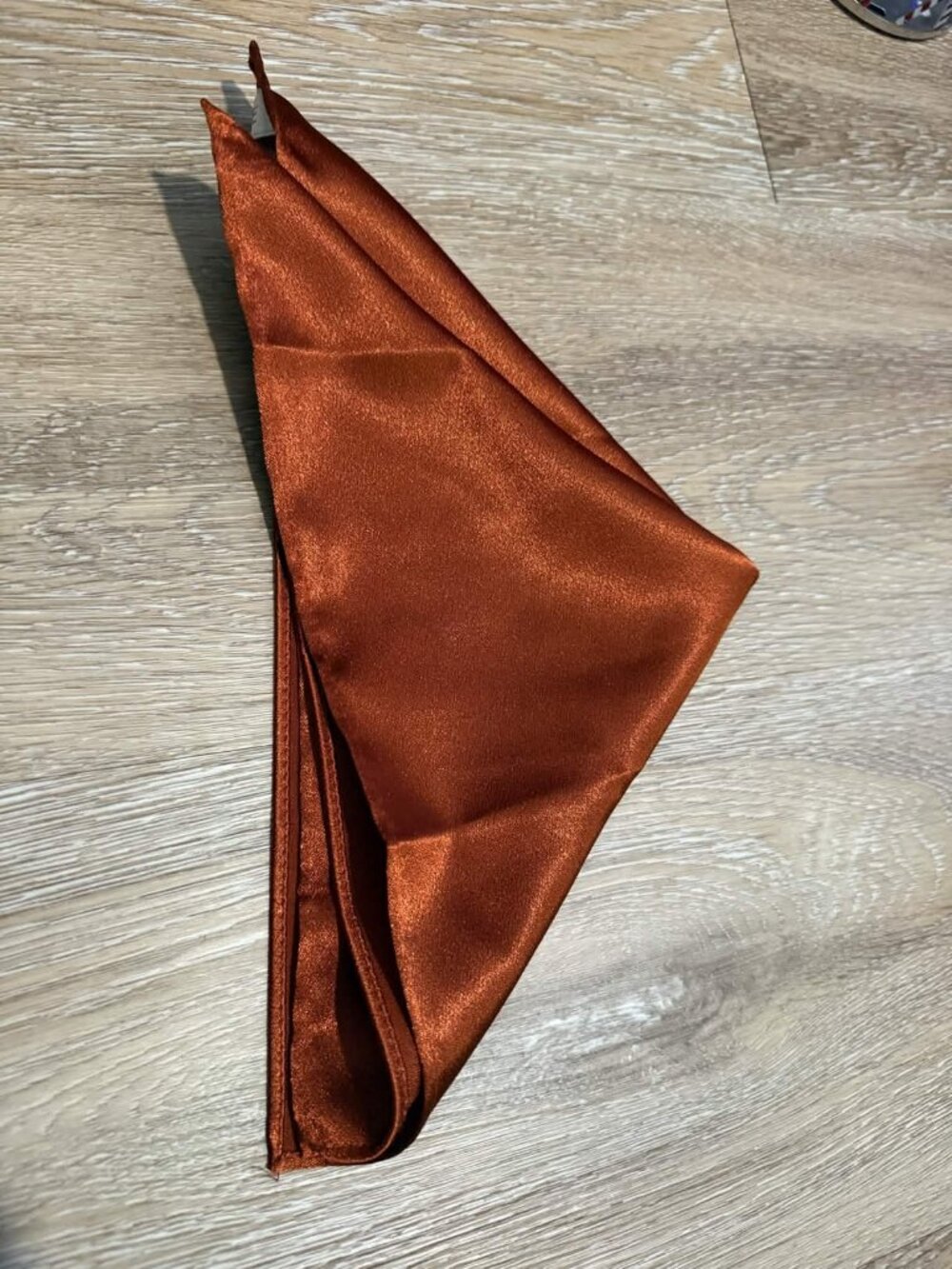 Azazie Paprika Satin Pocket Square Wedding Formal Accessory